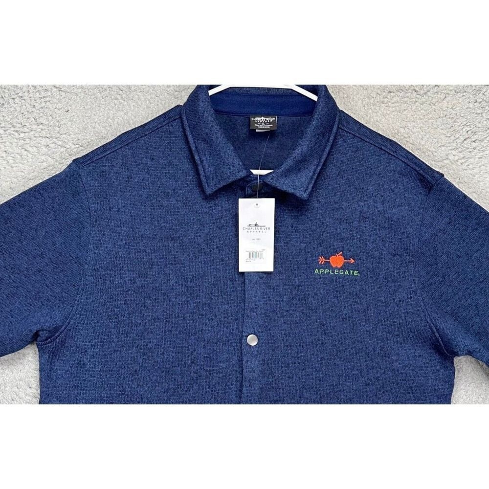 Charles River Fleece Lined Shacket Mens Jacket XL Blue NEW